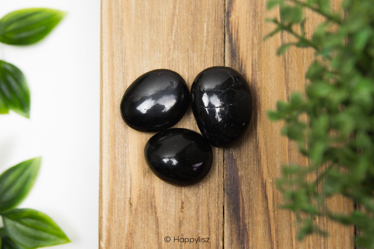 Black Tourmaline - Tumbled Stone - M