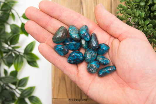 Chrysocolla - Tumbled Stone - In Hand