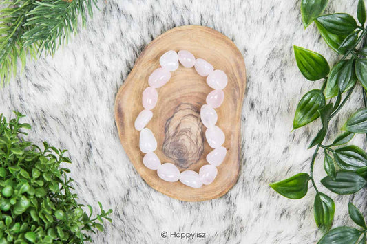 Crystal Bracelet - Rose Quartz - Top