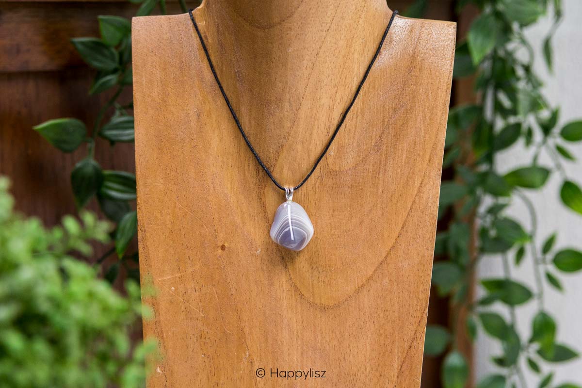 Crystal Pendant - Botswana Agate - Hanging