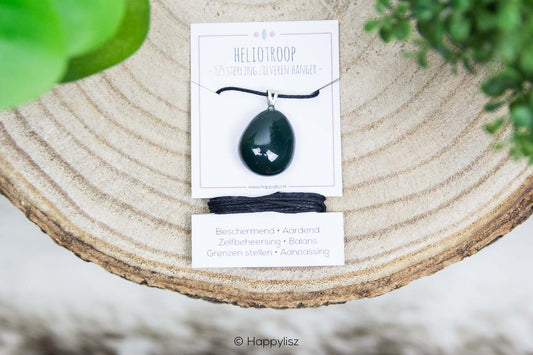 Crystal Pendant - Heliotrope - On Card