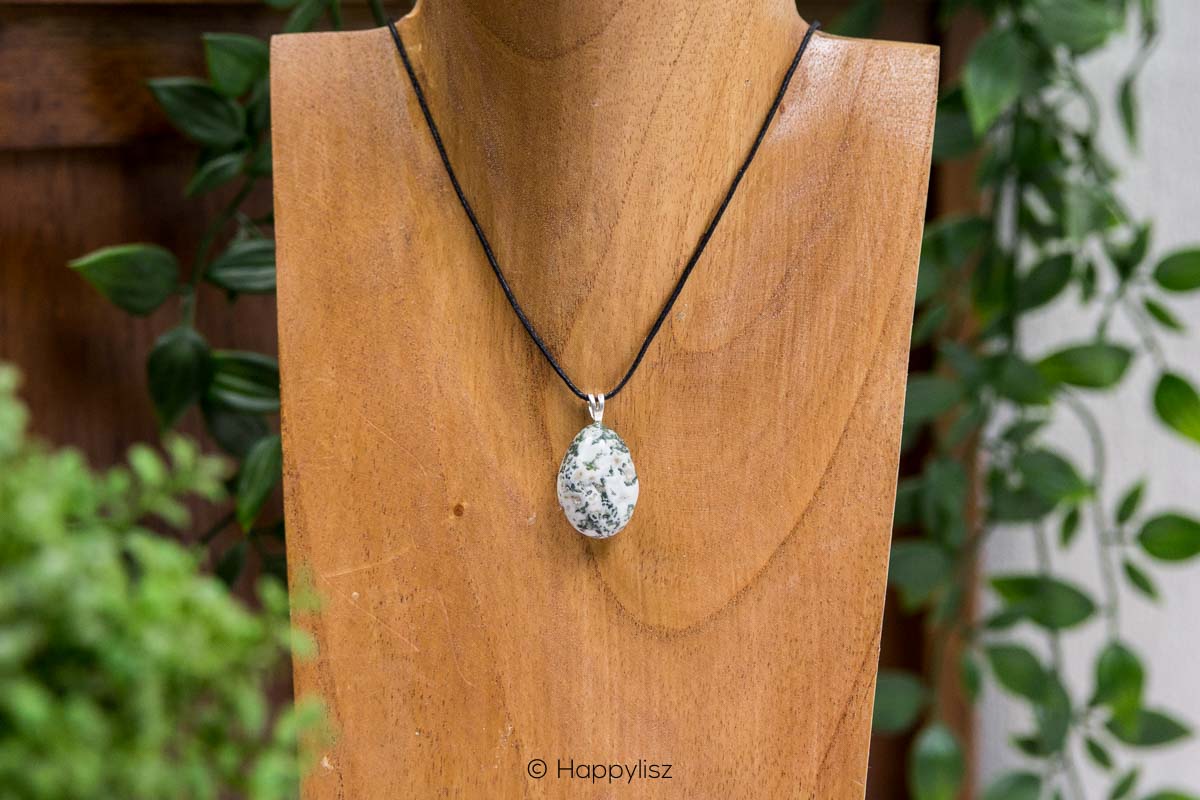 Crystal Pendant - Tree Agate - Hanging