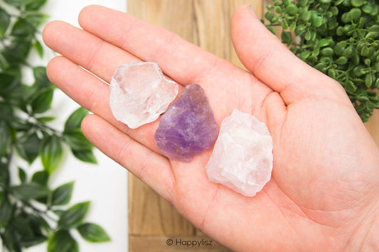 Golden Triangle - Rough Crystal Set - In Hand