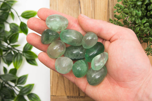 Green Fluorite - Tumbled Stone - In Hand