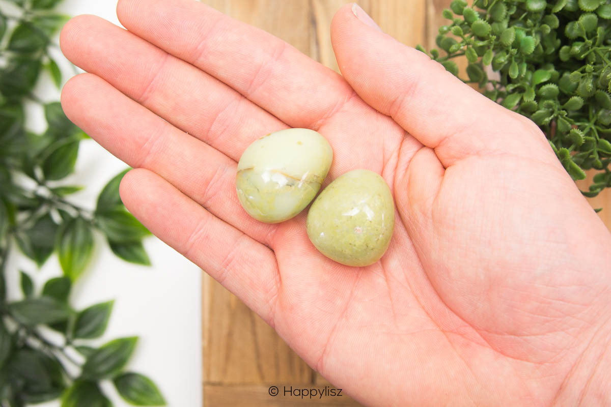 Green Opal - Tumbled Stone - In Hand