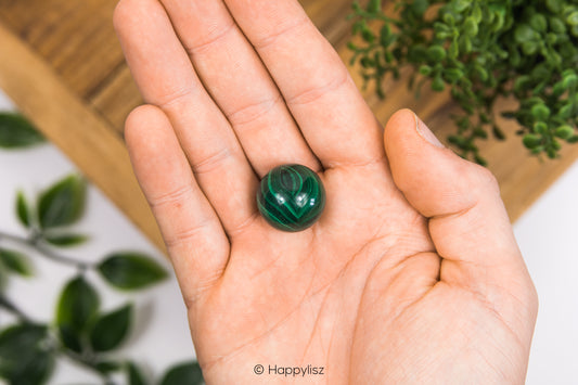 Malachite - Sphere - No. 1 - In Hand