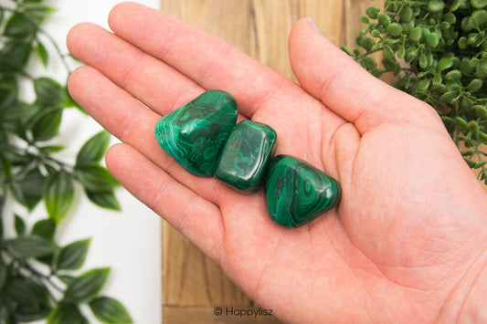 Malachite - Tumbled Stone - In Hand