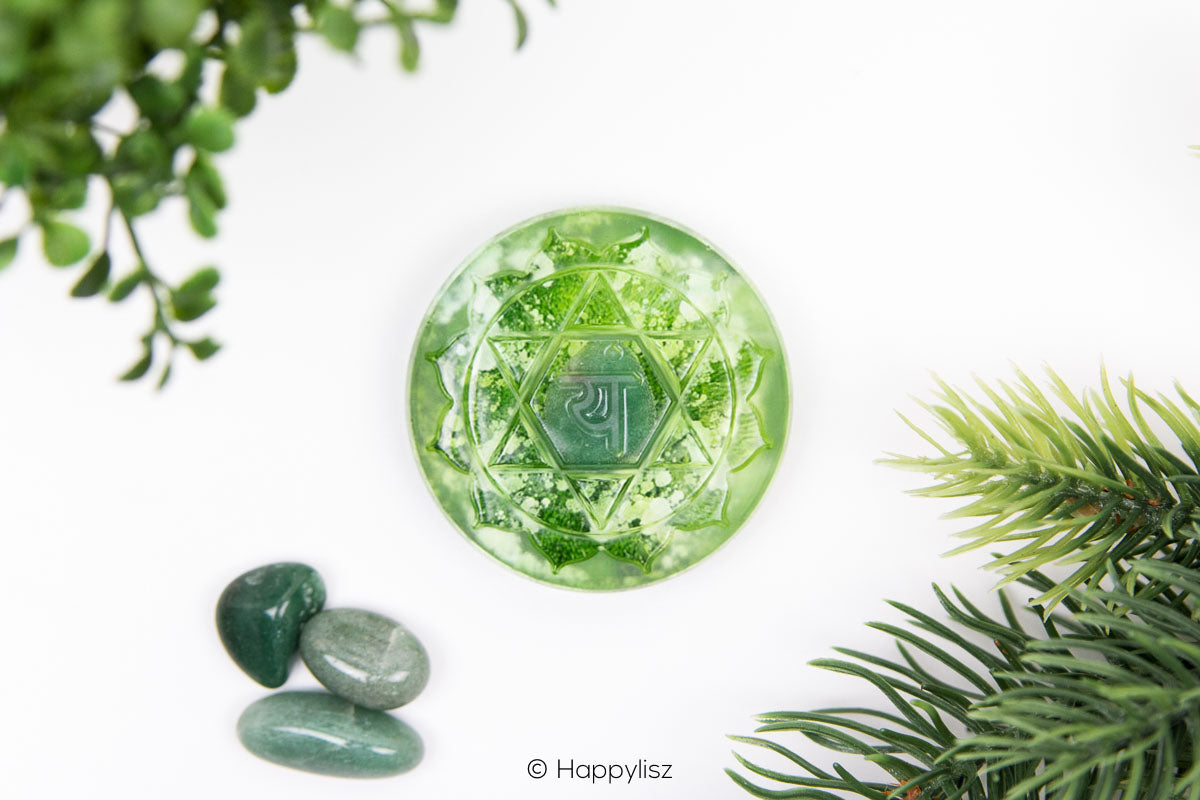 Orgonite Disc - Heart Chakra - Top