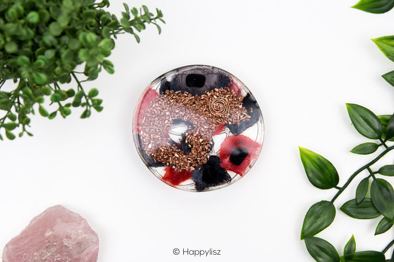 Orgonite Disc - Seed of Life - Onyx - Bottom