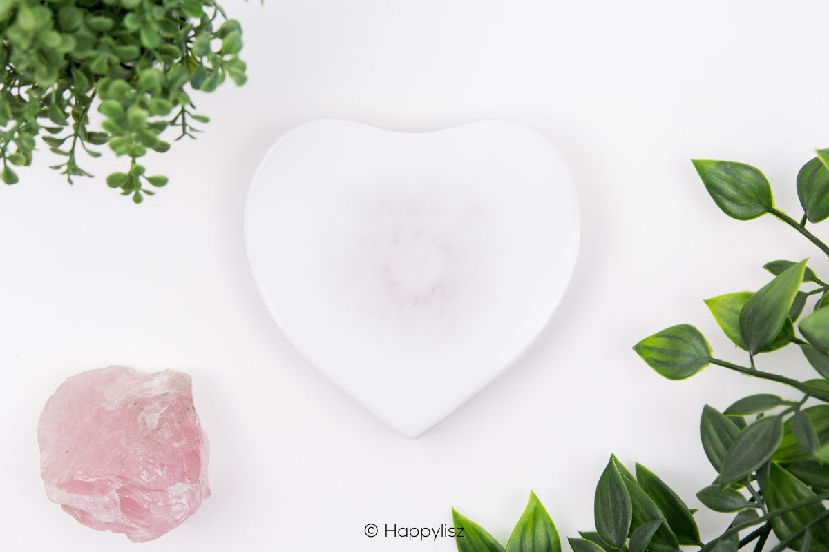 Orgonite Heart (with Stand) - Blue Chalcedony, Moonstone & Amethyst - Bottom