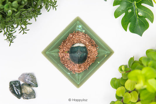 Orgonite Pyramid - Moss Agate - Top