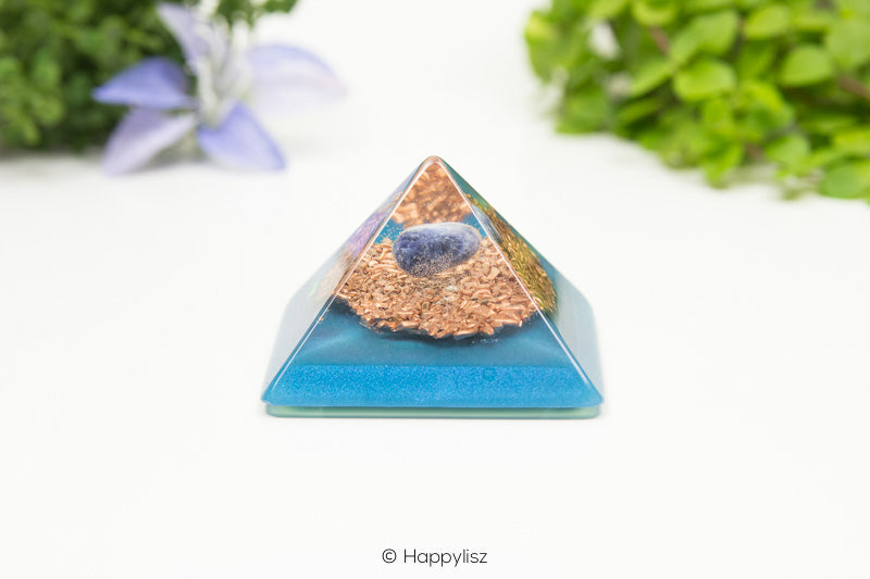 Orgonite Pyramid - Sodalite - Side