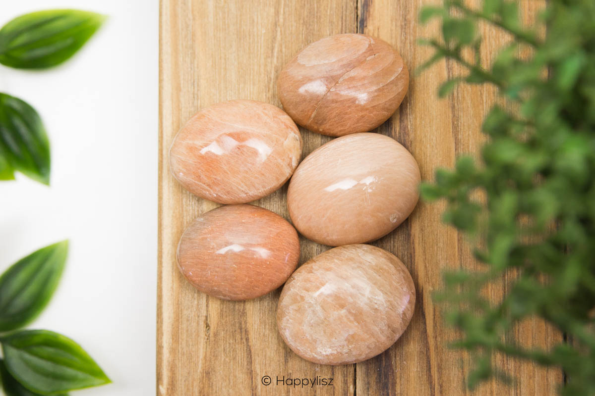 Pink Moonstone - Tumbled Stone