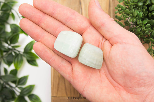 Pistachio Calcite - Tumbled Stone - In Hand