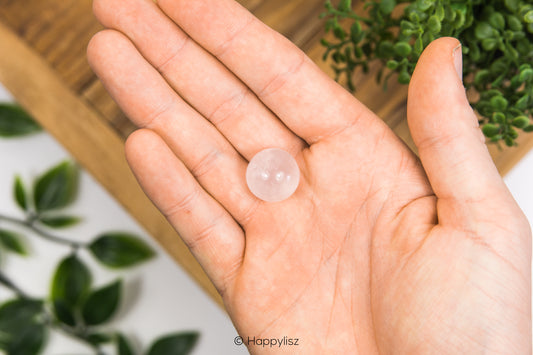 Rose Quartz - Sphere - No. 1 - In Hand