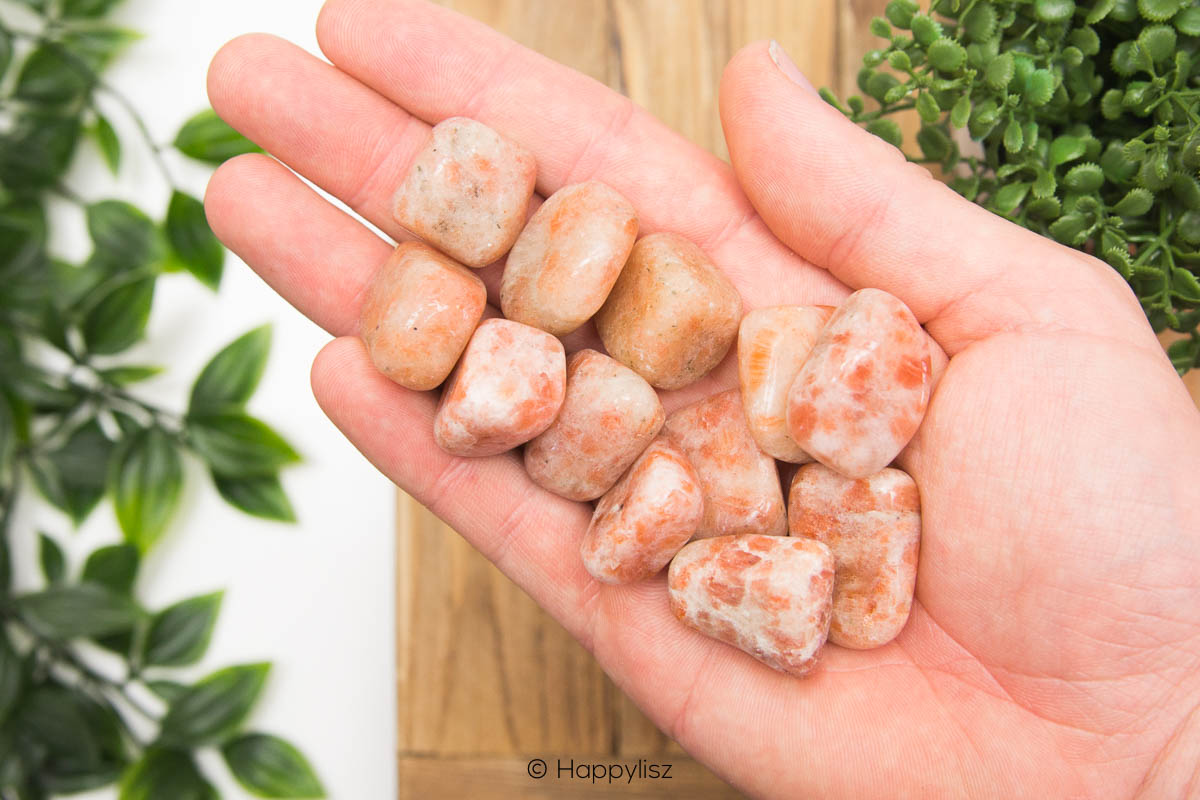Sunstone - Tumbled Stone - In Hand