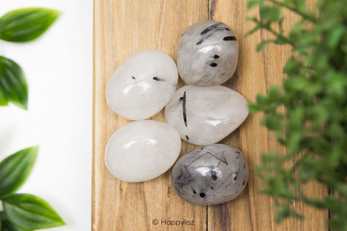 Tourmaline Quartz - Tumbled Stone