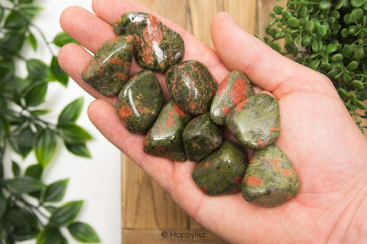 Unakite - Tumbled Stone - In Hand