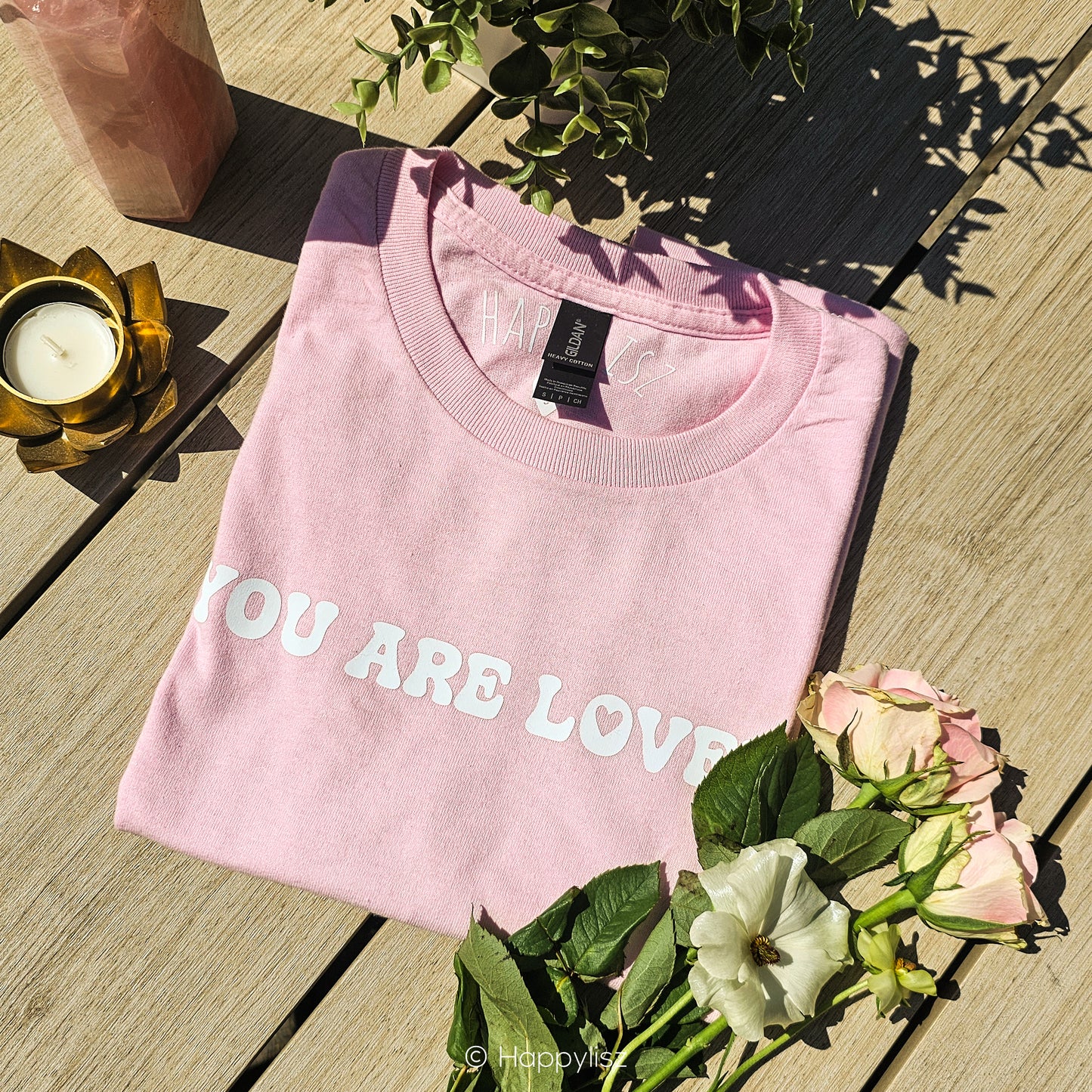 You Are Loved - T-Shirt - Pink - Outside