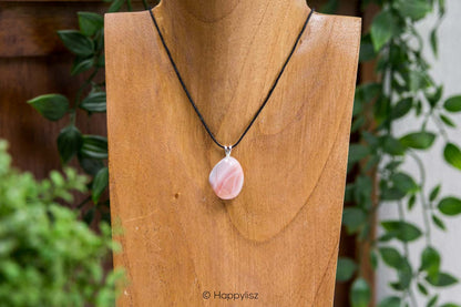 Crystal Pendant - Pink Botswana Agate - Hanging