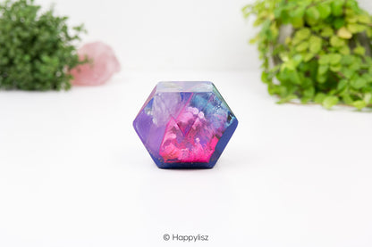 Orgonite Cuboctahedron – Lapis Lazuli, Clear Quartz & Amethyst - 01