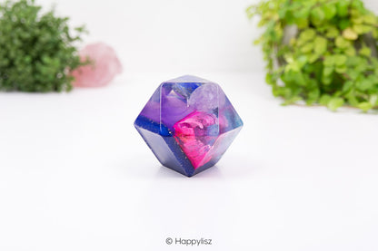 Orgonite Cuboctahedron – Lapis Lazuli, Clear Quartz & Amethyst - 06