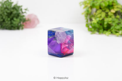 Orgonite Cuboctahedron – Lapis Lazuli, Clear Quartz & Amethyst - 07