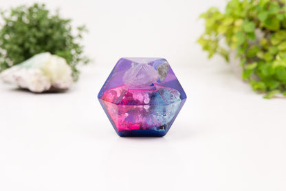 Orgonite Cuboctahedron - Lapis Lazuli Clear Quartz & Amethyst - 09