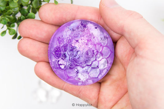 Orgonite Disc - Crown Chakra - In Hand