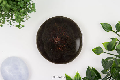 Orgonite Disc - Flower of Life - Mookaite, Lepidolite & Red Tiger Eye - Bottom