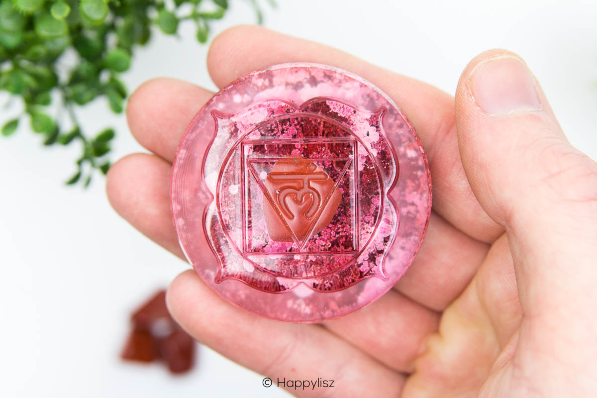 Orgonite Disc - Root Chakra - In Hand