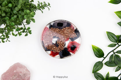 Orgonite Disc - Seed of Life - Onyx - Bottom