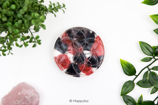 Orgonite Disc - Seed of Life - Onyx - Top