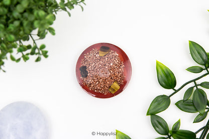 Orgonite Disc - Seed of Life - Tiger's Eye - Bottom
