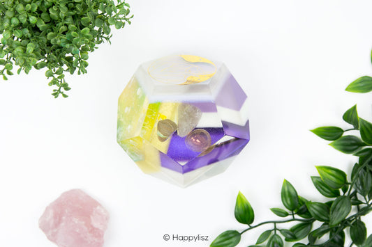 Orgonite Dodecahedron – Adamite, Manifestation Crystal & Sunshine - Top