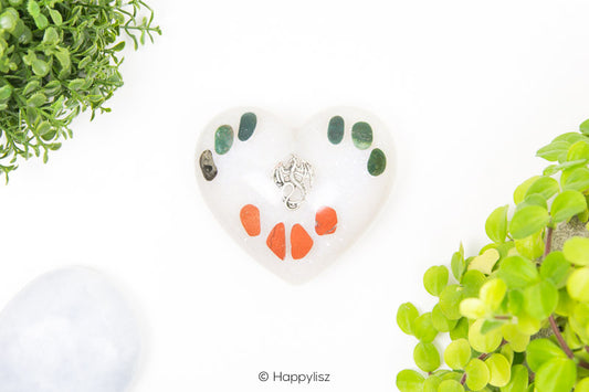 Orgonite Heart - Heliotrope & Red Jasper - Top