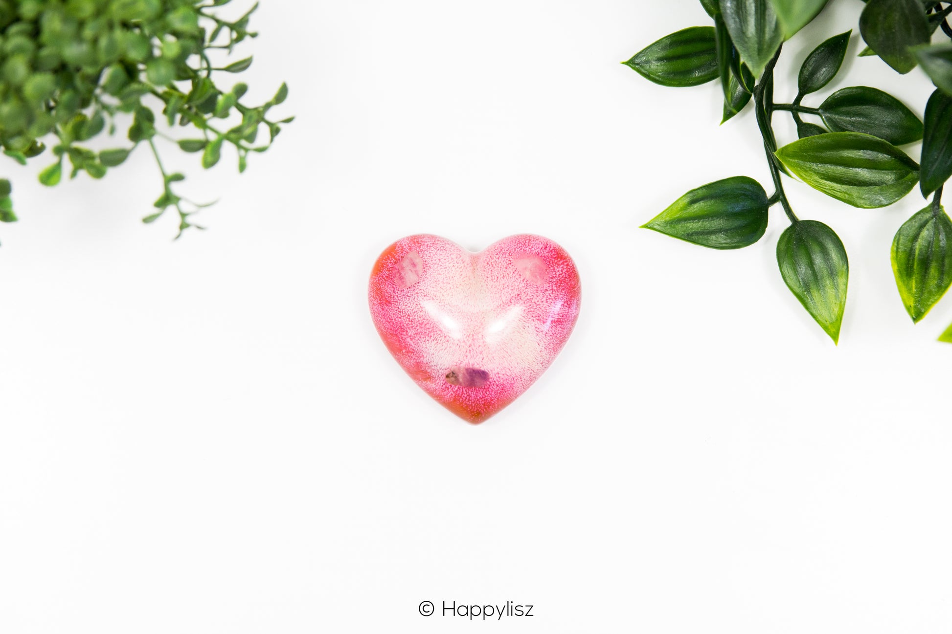 Orgonite Heart - Rose Quartz, Kunzite & Amethyst - No. 1 - Top