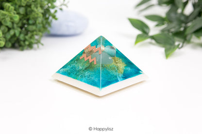 Orgonite Pyramid - Aquarius - No. 1 - Side