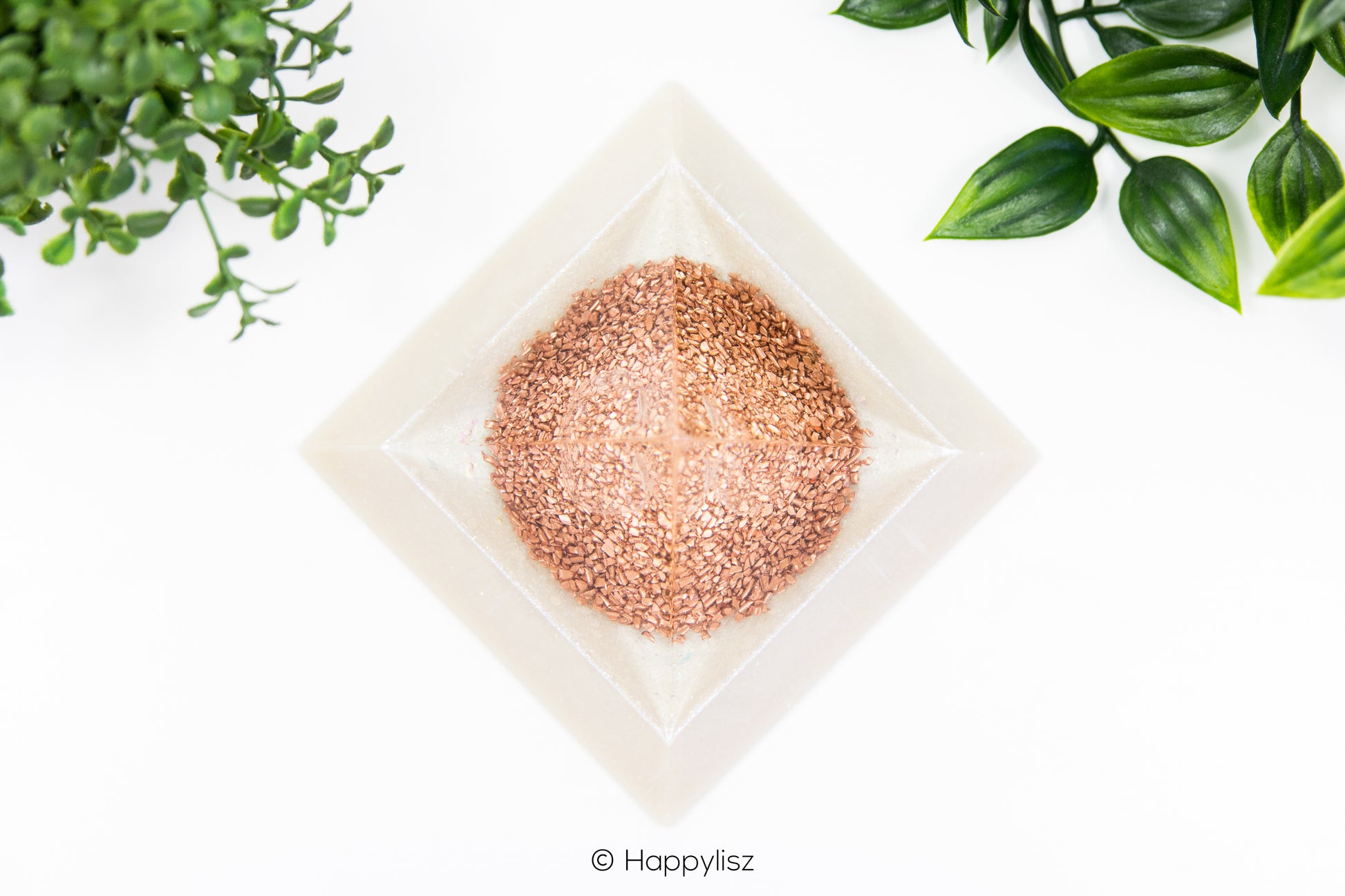 Orgonite Pyramid - Clear Quartz - 9x9cm - Top