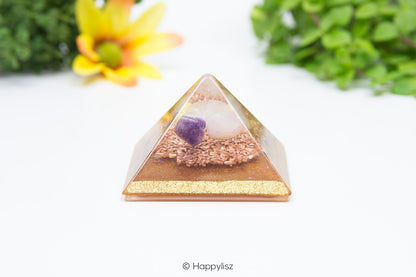Orgonite Pyramid - Golden Triangle - Side