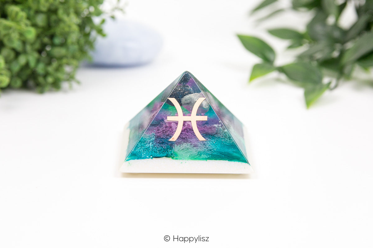 Orgonite Pyramid - Pisces - No. 1 - Front