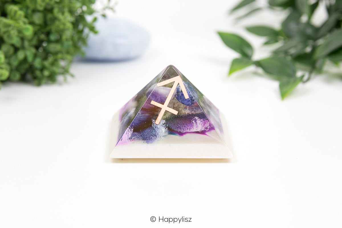Orgonite Pyramid - Sagittarius - No. 2 - Front