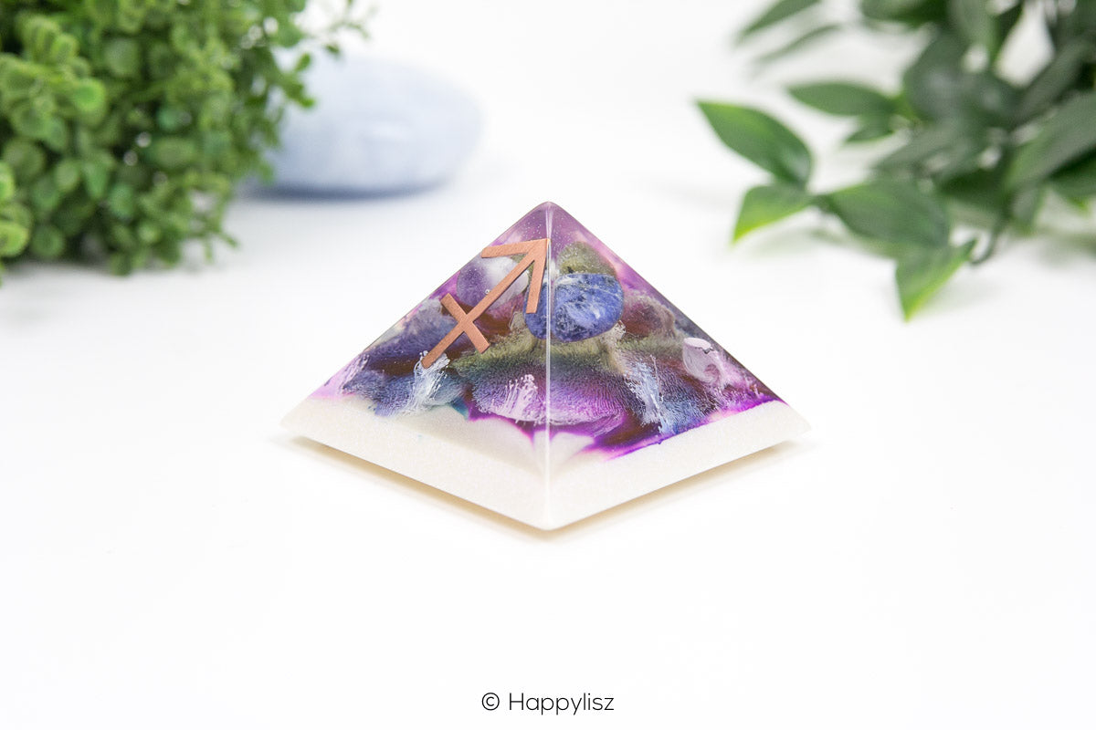 Orgonite Pyramid - Sagittarius - No. 2 - Side