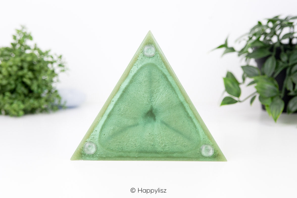 Orgonite Tetrahedron – Green Aventurine, Sunstone & Amethyst - Bottom