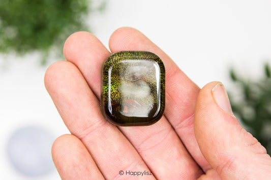 Pocket Orgonite - Carnelian, Green Aventurine & Rose Quartz - Rectangle - In Hand