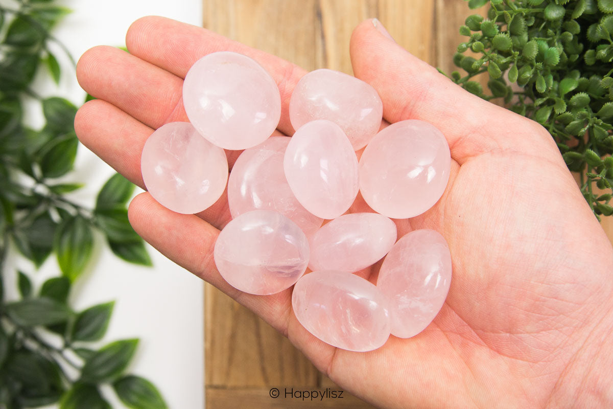 Rose Quartz - Tumbled Stone - In Hand