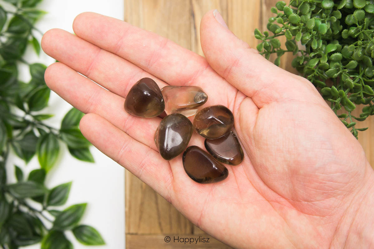 Smoky Quartz - Tumbled Stone - In Hand