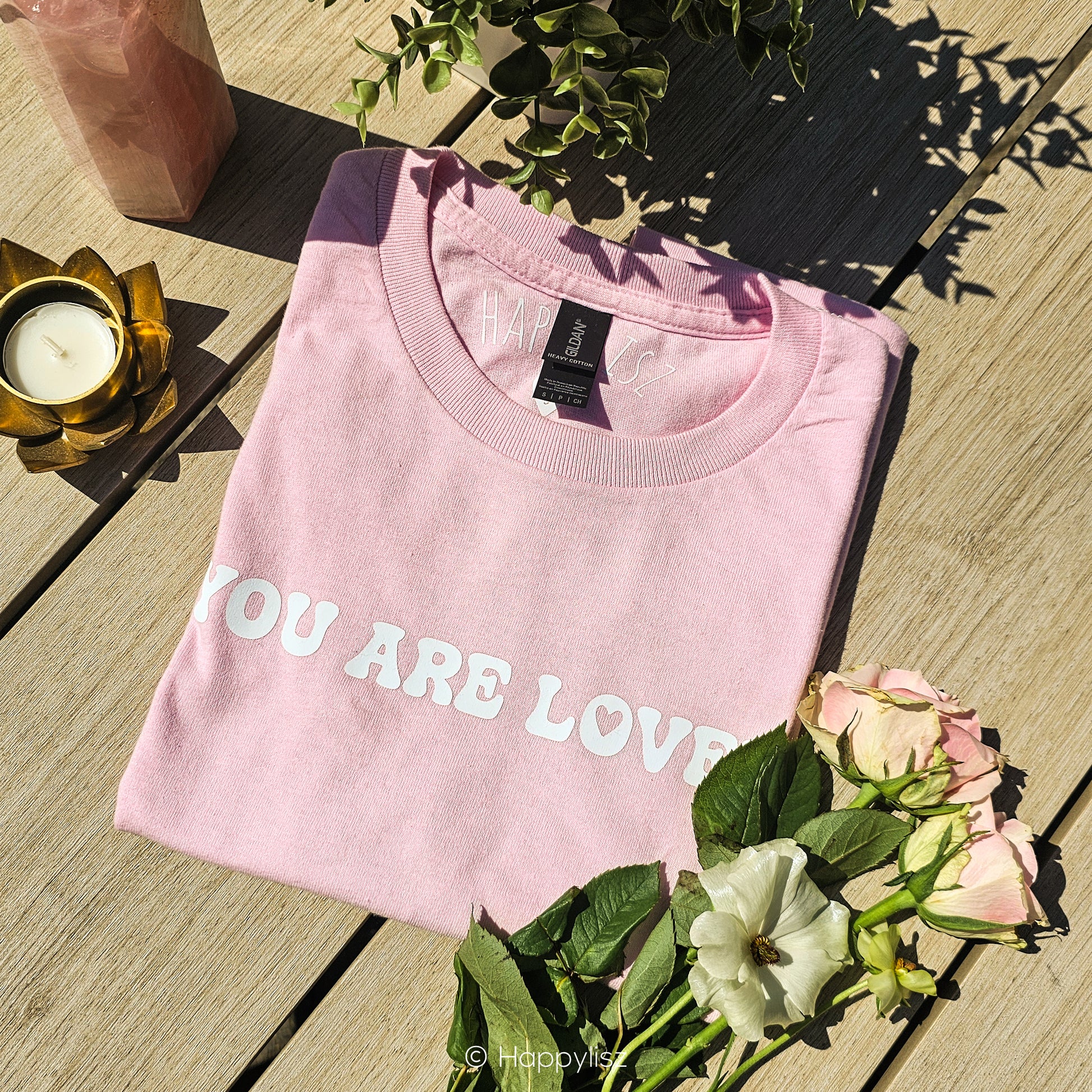 You Are Loved - T-Shirt - Pink - Outside